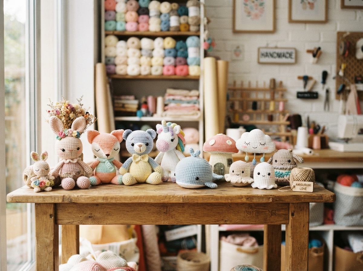 Amigurumi için temsili el işi çalışması